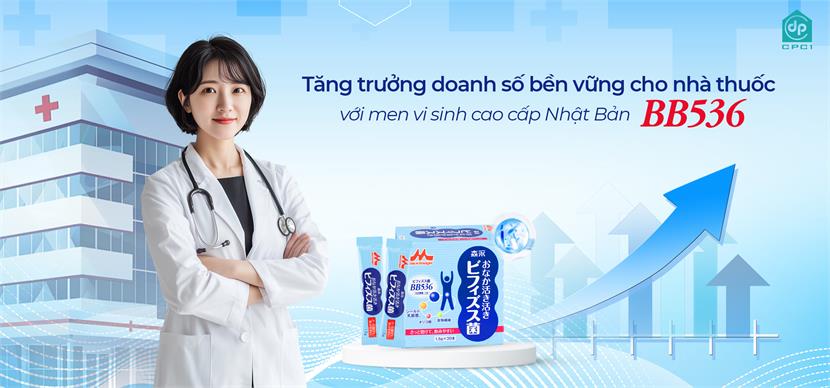 Tăng trưởng doanh số bền vững cho nhà thuốc với men vi sinh cao cấp Nhật Bản BB536
